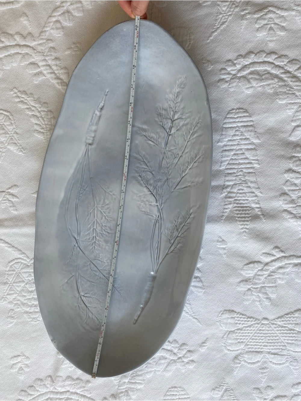 Crate&Barrel x Laura Kim Oval Serving Platter in Light Blue